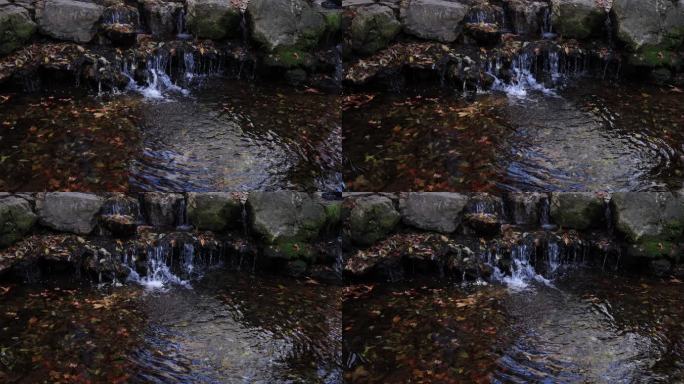 杭州九溪清澈的溪水水流慢镜头