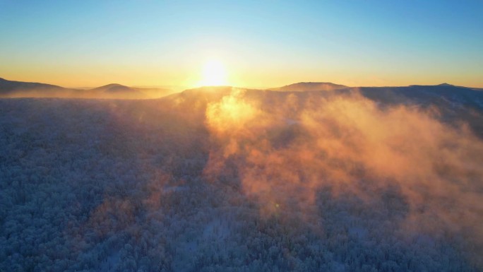 林海雪原日出