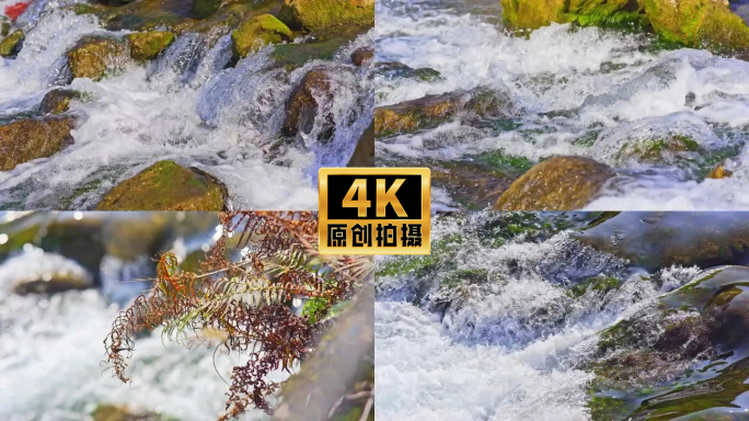 4K实拍河流流水溪流小河