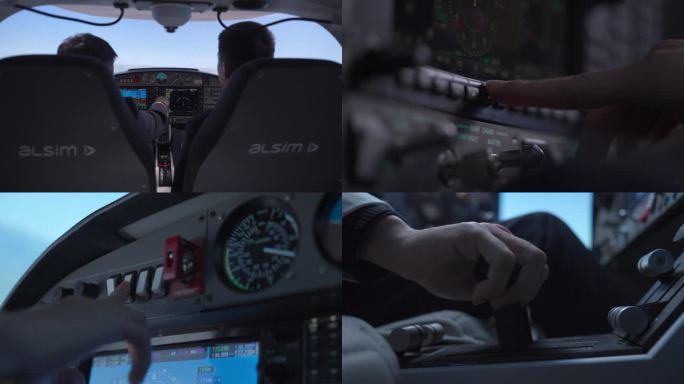 模拟飞行飞行员驾驶飞机培训