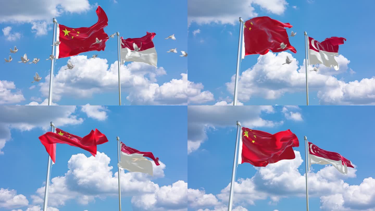 中国新加坡 中国 新加坡外交 国旗