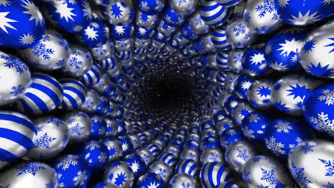 隧道02蓝色球三维建模立体3D
