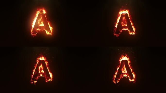 燃烧的字母A