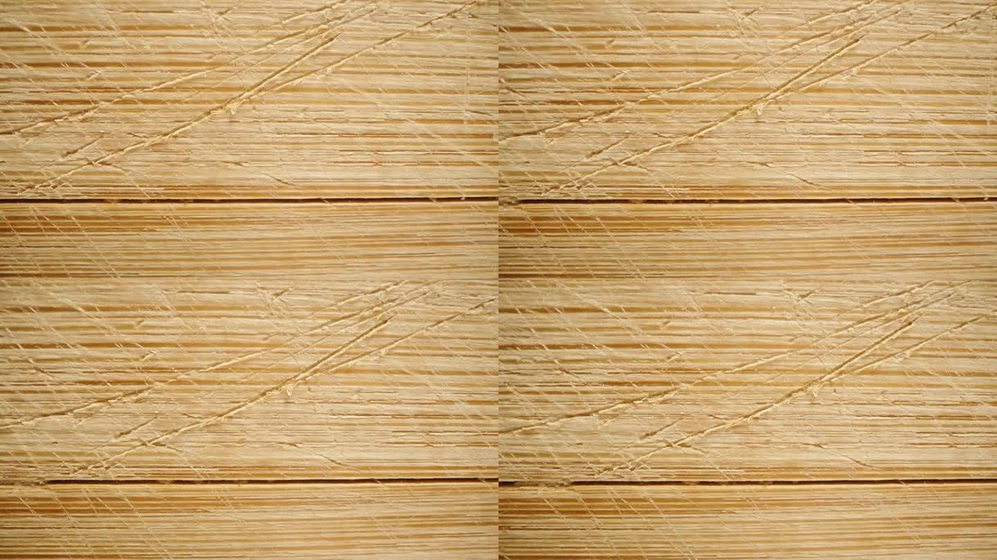 木质纹理带刀痕，竹制砧板。宏滑块。