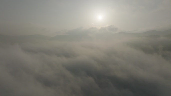 贵州赤水山峦云海航拍
