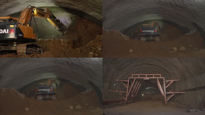 高速公路施工挖隧道挖掘机隧道施工
