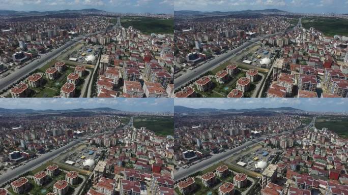 伊斯坦布尔的空中无人机视图