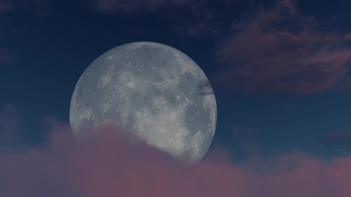 月球月亮满月明月唯美穿云月亮