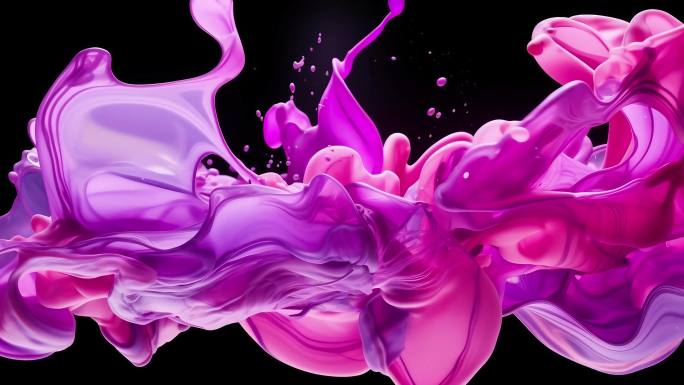 抽象视觉艺术紫红色水墨
