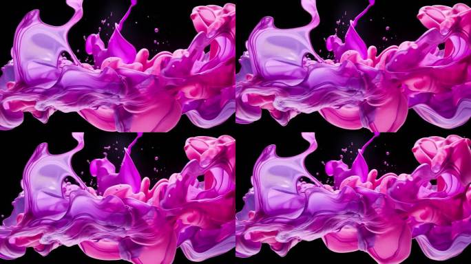 抽象视觉艺术紫红色水墨