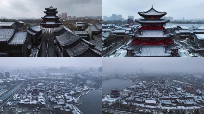 最全30分钟南川楼朗吟楼下雪雪景上集