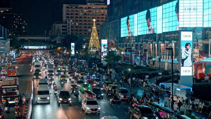 曼谷夜晚街景