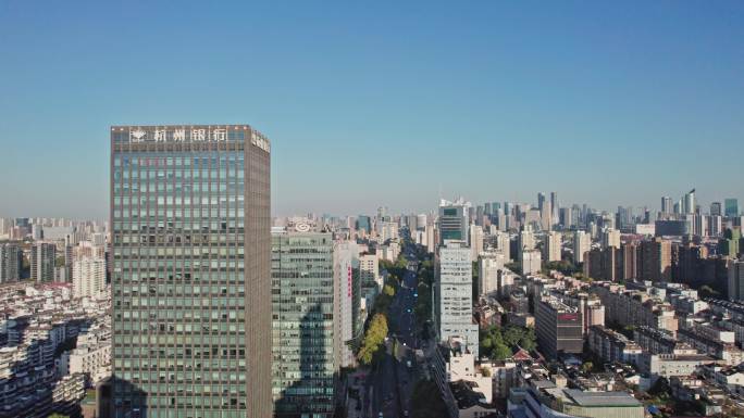 杭州银行大厦 市中心城市大景