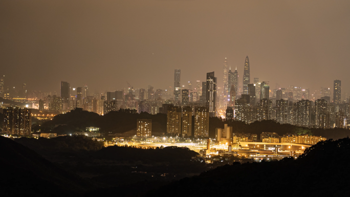 深圳夜景-阳台日落