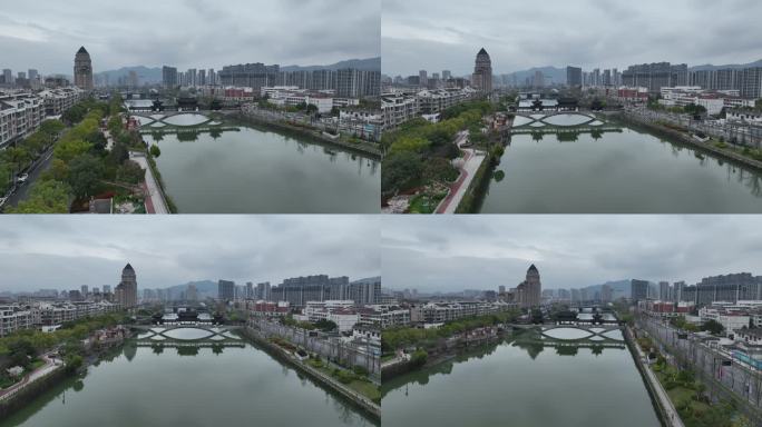 杭州市临安区钱王桥环绕镜头