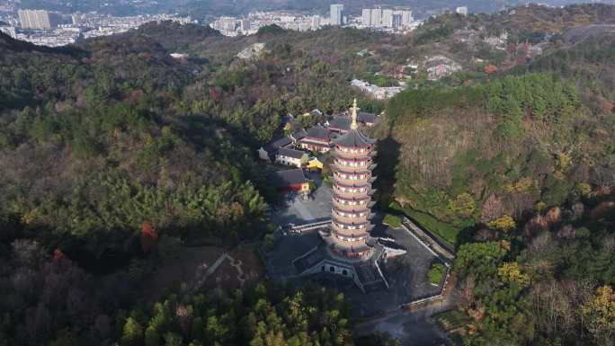 新昌大佛寺栖光净寺航拍