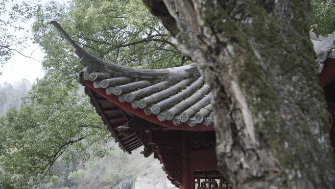 传统古建筑屋檐翘角