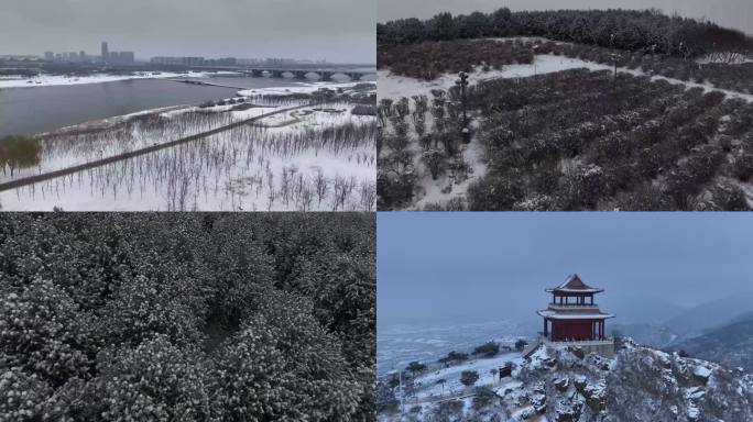 石家庄雪景合集4K