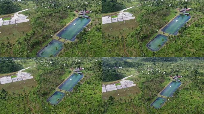 Siargao wake公园，在茂密的热带植被中有人工滑水湖