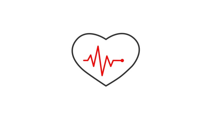 健康的心脏-心跳股票动画图标