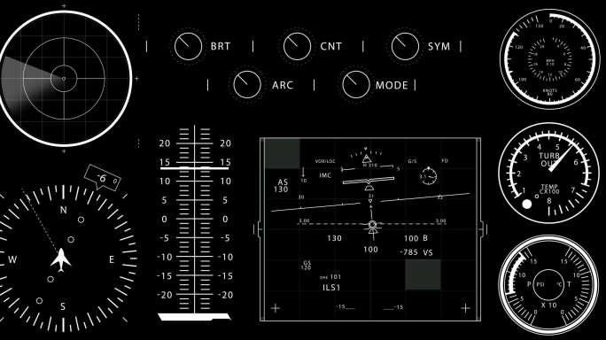 科技元素 HUD 界面 图表 飞行数据