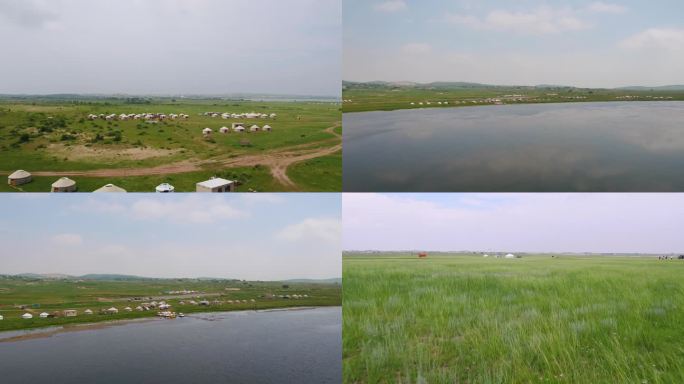 蒙古包大草原内蒙古湖泊