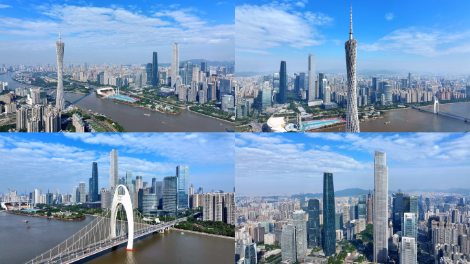 广州塔珠江新城猎德大桥天河CBD航拍