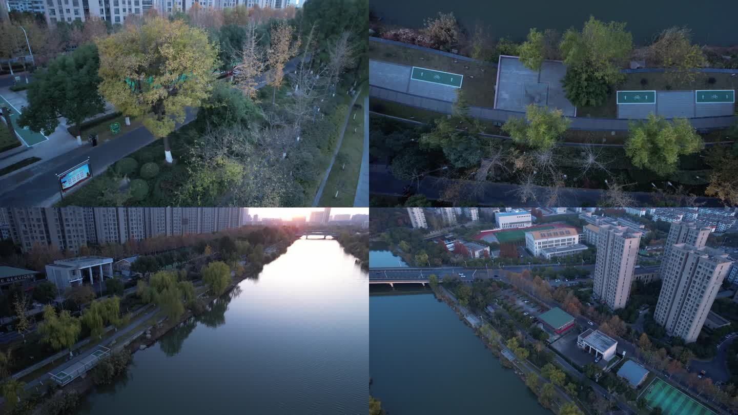 【4K】南京江宁外港河体育公园航拍
