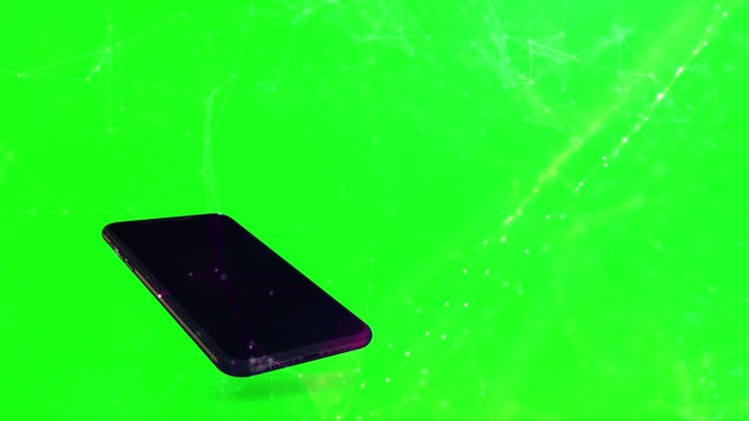 手机孤立在绿屏中孤立技术数字化
