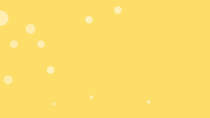 黄色屏幕上浮动气泡的动画。