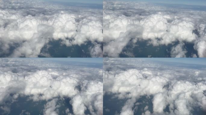 太空地球云层飞行天空白云