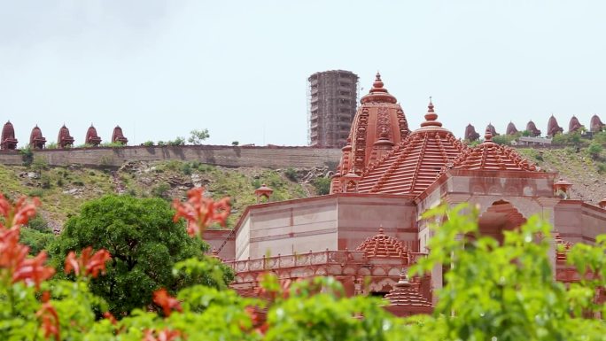 从独特的角度看清晨的艺术红石耆那寺