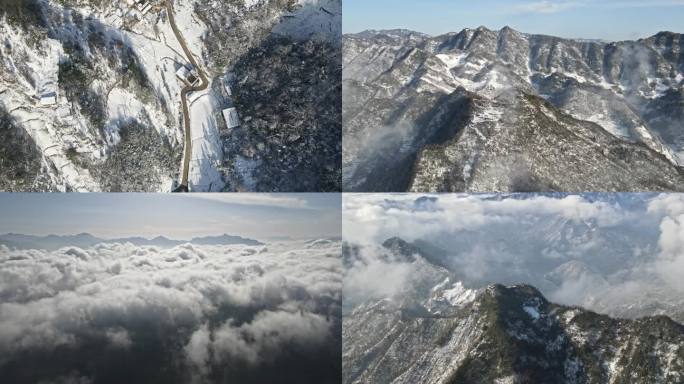 雪山航拍合集素材