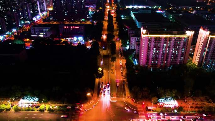 杭州钱塘新区云水城市车流夜景延时摄影_1