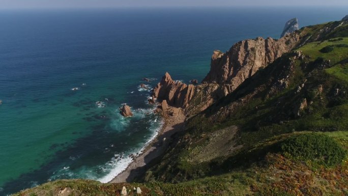 罗卡角的全景图，葡萄牙，欧洲。