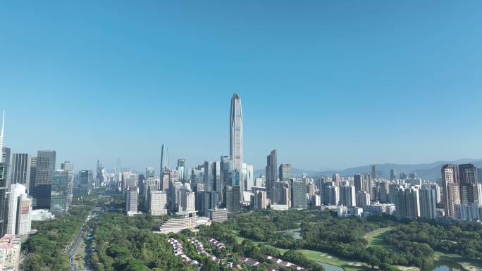深圳平安金融中心航拍平安大厦福田区市中心