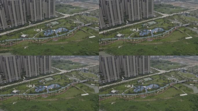 福州福清市民生态休闲公园湿地生态公园航拍