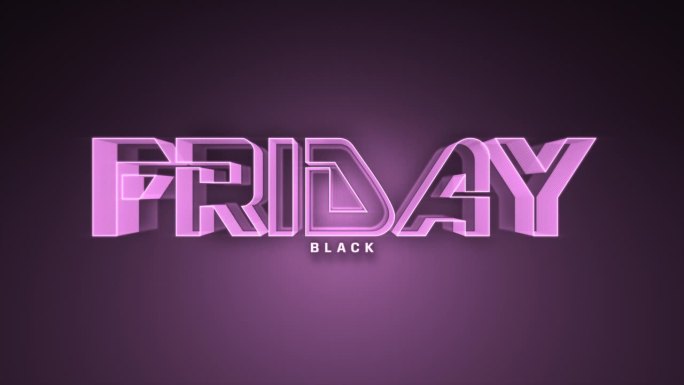 黑色星期五黑色单色文字在深紫色渐变