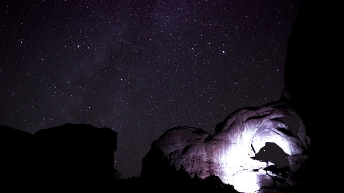 夜景，繁星满天的夜晚