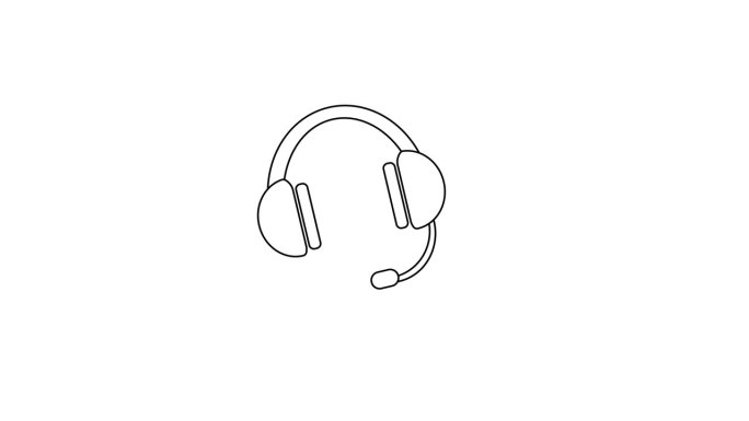耳机logo草图动画视频