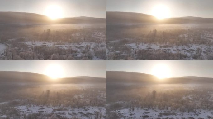 林海雪原雾凇暖阳