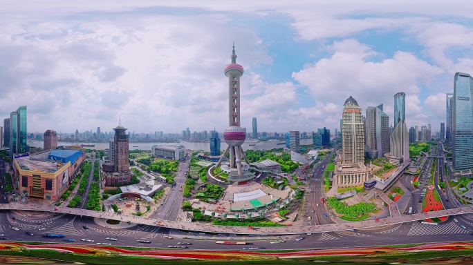 上海陆家嘴东方明珠360VR全景航拍