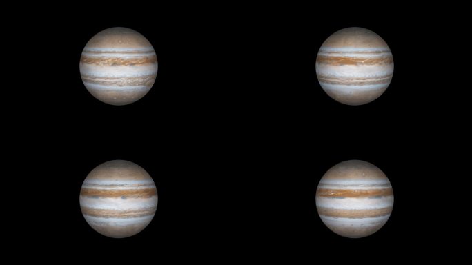 木星是太阳系中一颗在透明背景上旋转的行星。这张图片的元素由美国宇航局提供。