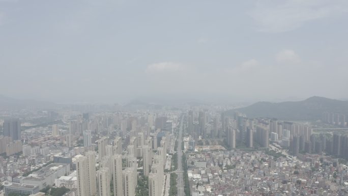 福建省福州市福清市城市大景航拍城市风景