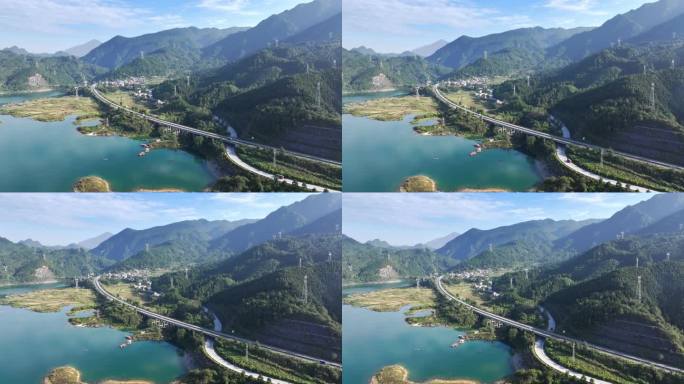 高山湖泊风景视频