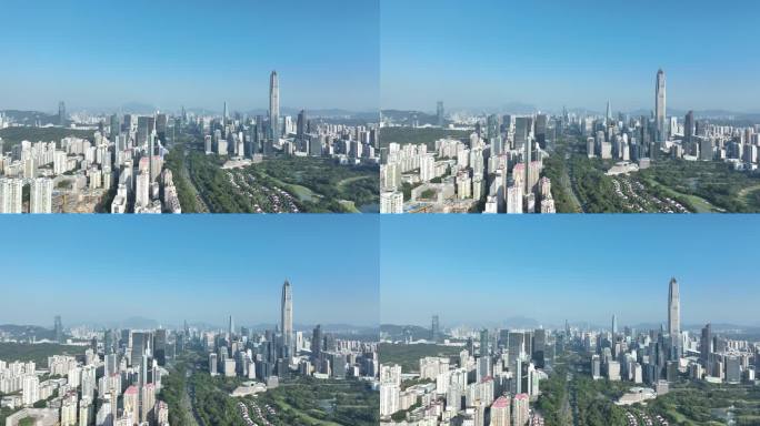 深圳平安金融中心航拍平安大厦福田区市中心
