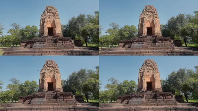 泗贴历史公园是泰国碧差汶省的一处考古遗址。人头像动物头像的雕塑，独具特色。联合国教科文组织泰国考古遗