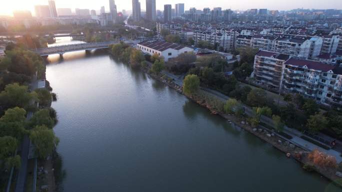 【4K】南京江宁秦淮河外港河航拍