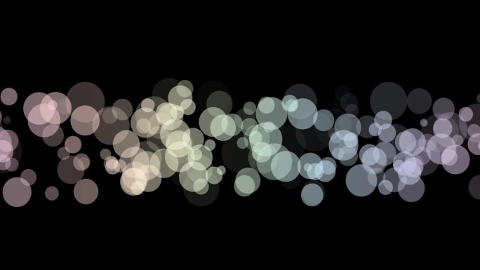 抽象彩虹渐变球散景动画材料(透明背景)与alpha通道