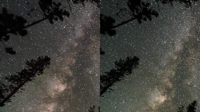 流星雨期间，银河系穿过犹他森林的时间流逝
